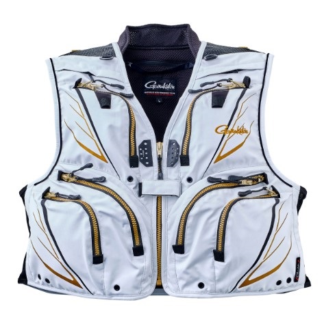 がまかつ フィッシングベスト GM2327 ハーフメッシュベスト ホワイト LLの通販は
