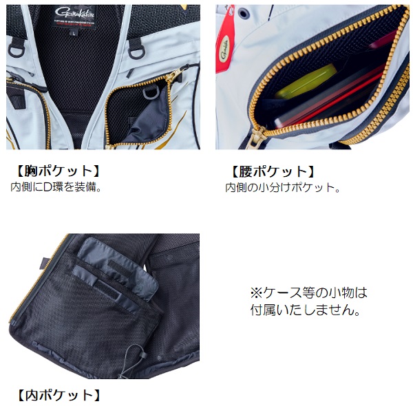 がまかつ　BLACK WORKS フィッシングベスト がまかつ フィッシングベスト GM2326 オールメッシュベスト