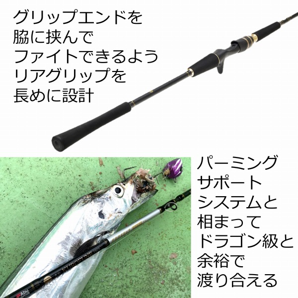 アブガルシア 船竿 黒船 KTTC-91/180H -タチウオテンヤアドバンス 9:1極先調子 (ベイト 2ピース)