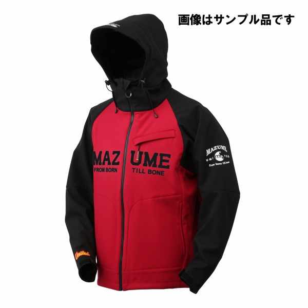 【訳あり】マズメ 防寒服アウター ウインドカットジャケット ダブルトーン ブラック×レッド M 防寒着 防寒ウェア