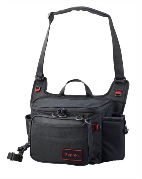 シマノ タックルバッグ BS-222W セフィア ランガンショルダー ブラック L