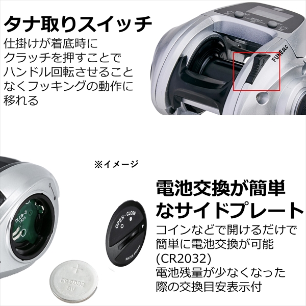 アブ MAX DLC BG / 船 両軸 リール カウンター付き 右巻き パワーギア