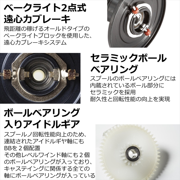 AbuGarcia アブガルシア ベイトリール AMB.5500 Striper Black　（右ハンドル）_2