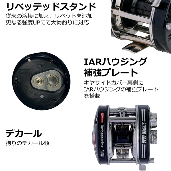 AbuGarcia アブガルシア ベイトリール AMB.6501 Striper Black　（左ハンドル）_3