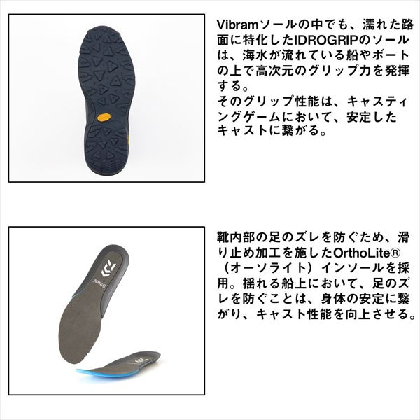 ダイワ  DS-3301G-ID ゴアテックス オフショアシューズ ハイカット グレー 25.5_6
