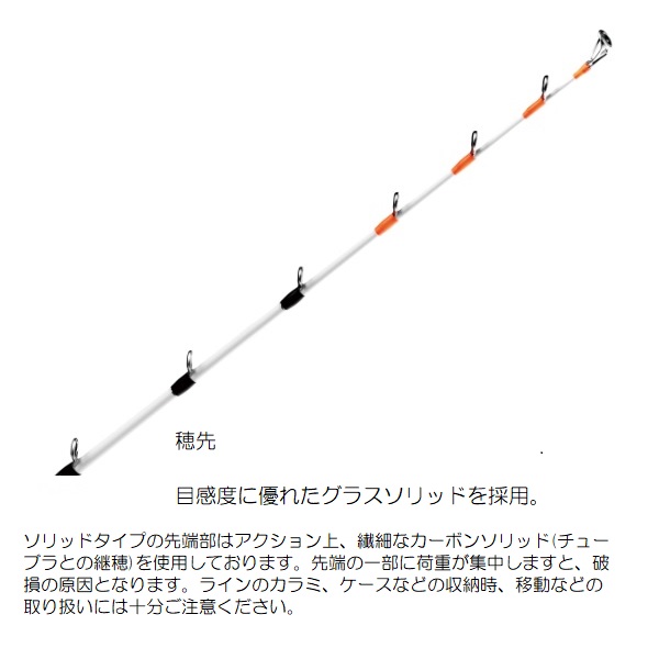 がまかつ 船イカ竿 デッキステージ ヤリイカ MH 1.8m