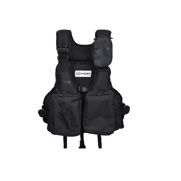 RBB リバレイ フィッシング ライフジャケット ゲームベスト ブラック