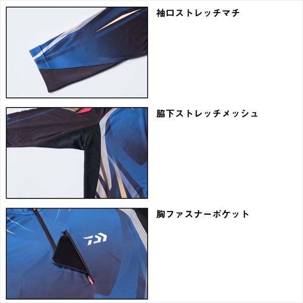 ダイワ ウェア DE-7025 スペシャルロングスリーブシャツ マグマブラック L_5