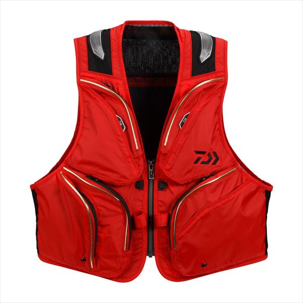 ダイワ フィッシングベスト DV-3025 フィッシングショートベスト レッド M