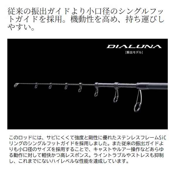 ダイワ 振出竿 ガイド付き 取扱説明書付