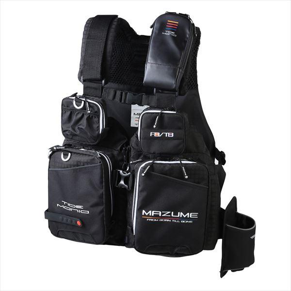 mazume ライフジャケット MZLJ-831 mazume タイドマニアライフジャケット ブラック×ホワイト フリー