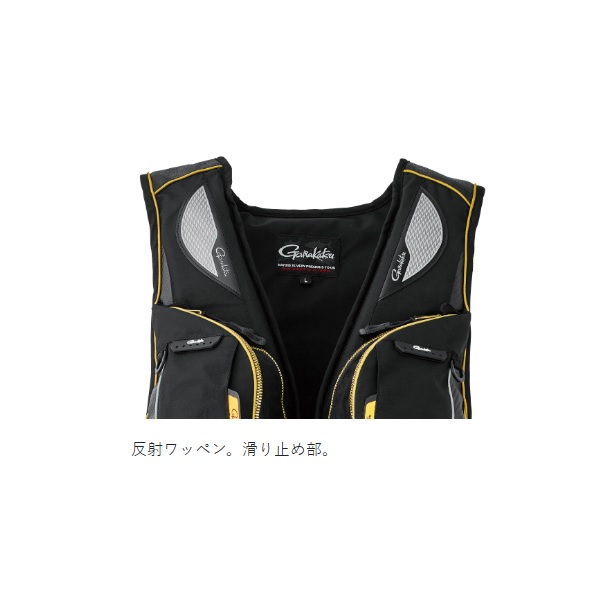 がまかつアルテマシールドプロフローティングベストGM2183ブラックゴールドL アルテマシールドプロ フローティングベスト GM2183 | がまかつ
