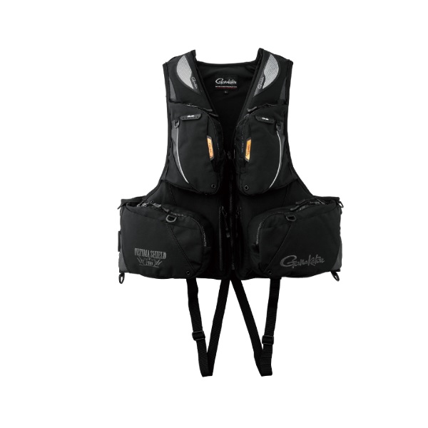 がまかつ ライフジャケット GM2183 アルテマシールドプロ フローティングベスト ブラック/カーボンブラック LL