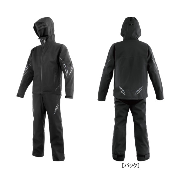 がまかつ レインウェア GM3785 アルテマシールドプロレインスーツ ブラック×ブラック LL