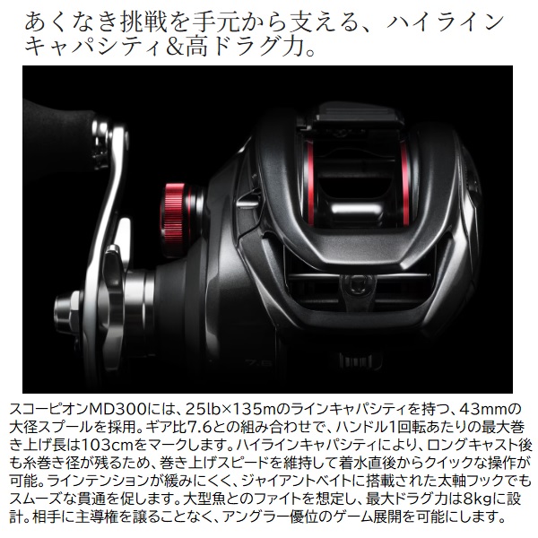 シマノ ベイトリール 24スコーピオン MD301XGLH(左)_4