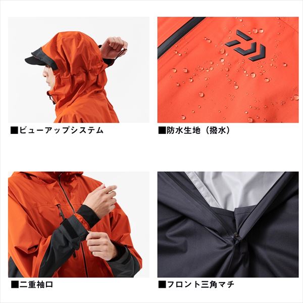 ダイワ レインウェア DR-3025 レインマックス(RAINMAX) アングラーズライトレインスーツ ガンメタル L_4
