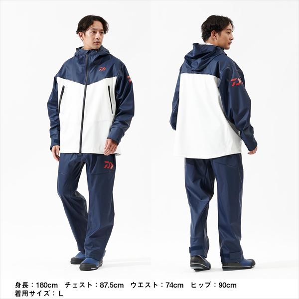 ダイワ レインウェア DR-6025 オーシャンレインスーツ ライトグレー L レインウェア