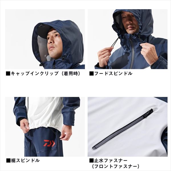 ダイワ レインウェア DR-6025 オーシャンレインスーツ ライトグレー L レインウェア