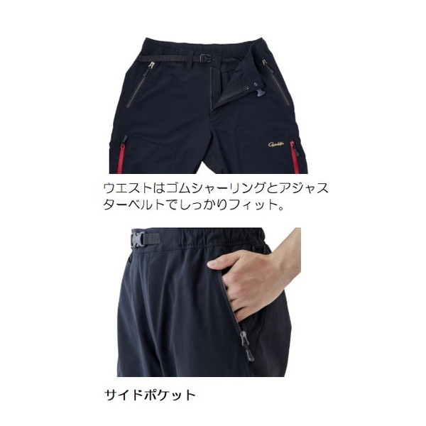 がまかつ 　HDフィッシングパンツ 　GM-3719 　ブラック×レッド 　LL 　( 2023年 12月新製品 ) がまかつ HDフィッシングパンツ GM-3719 ブラック×ブラック 3Lサイズ