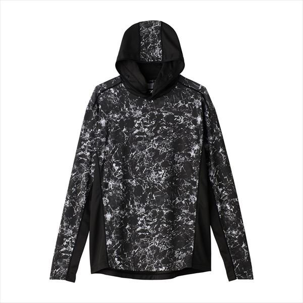 ダイワ ウェア DE-3625 ボートゲームフーディーシャツ マーブルブラック S