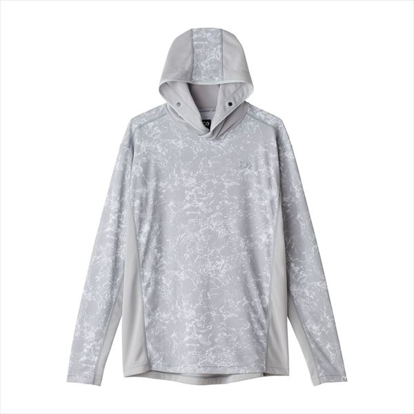 ダイワ ウェア DE-3625 ボートゲームフーディーシャツ マーブルグレー XL