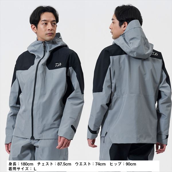 ダイワ レインウェア DR-1125J GORE-TEX ロックガードレインジャケット グレー 2XL_2