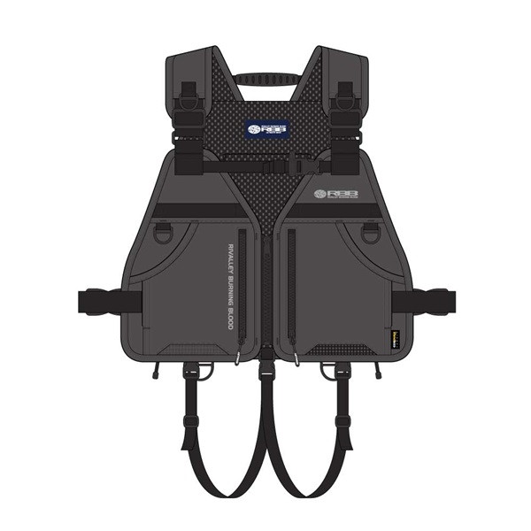 双進 ライフジャケット 7788 RBB ロックショアトランクベスト グレー フリー