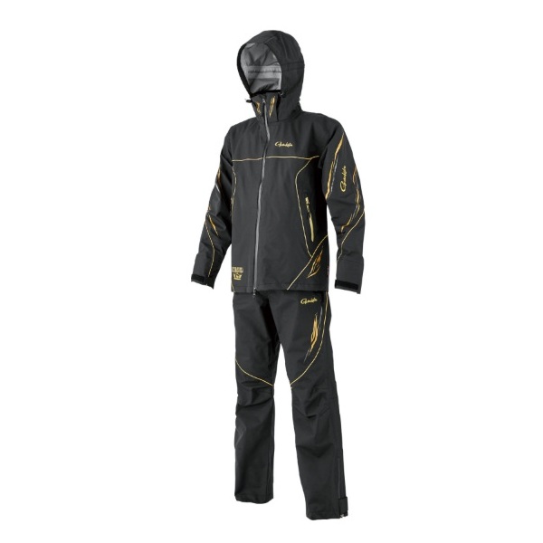 がまかつ レインウェア GM3798 アルテマシールドプロオールウェザースーツ ブラック×ゴールド M