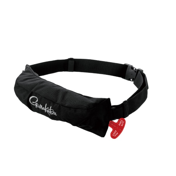 がまかつ ライフジャケット GM6006 コンパクトエアフローター ブラック×ゴールド フリーサイズ