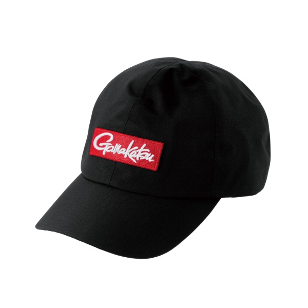 がまかつ 手袋 GM9127 ベーシックレインキャップ(ボックスロゴ) ブラック×レッド LL