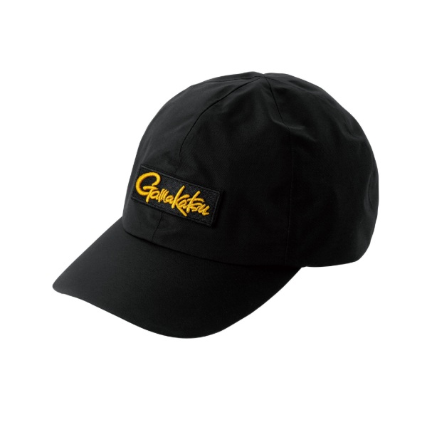 がまかつ 手袋 GM9127 ベーシックレインキャップ(ボックスロゴ) ブラック×ゴールド LL