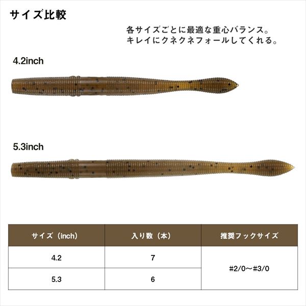 ダイワ ワーム スティーズ ネコファット4.2 サマークローの通販はau