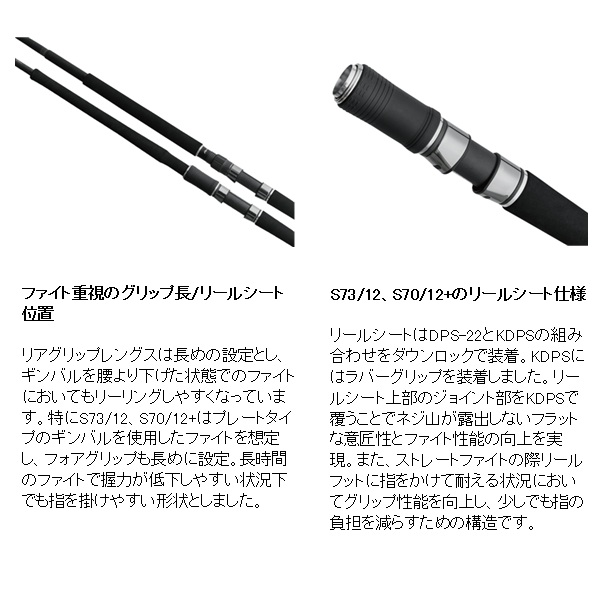 がまかつ オフショアロッド ラグゼ レイグリット TC S70/12+ 7ft(スピニング/2ピース(グリップジョイント))_3
