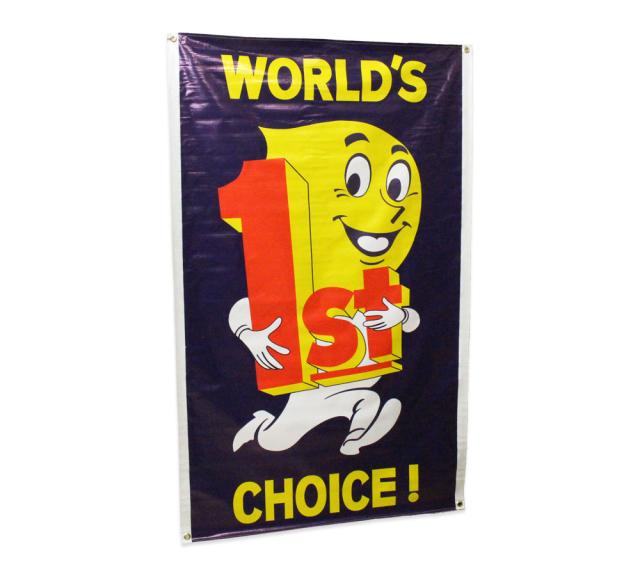 エッソ ESSO バナー ポスター 壁 インテリア おしゃれ かっこいい ガレージ アメリカ アメリカン雑貨 ガレバナ PROMOTION BANNER WORLD'S CHOICEの通販は 5,060円