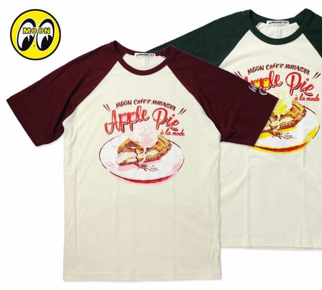 ムーンアイズ Tシャツ メンズ 半袖 アメカジ おしゃれ かっこいい かわいい ホットロッド レーシング モーター 車 バイク MOONEYES MOON Cafe Mihashi アップルパイラグランTシャツの通販は