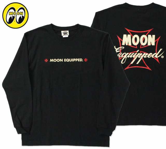 ムーンアイズ Tシャツ メンズ 長袖 アメカジ おしゃれ かっこいい ホットロッド レーシング モーター MOONEYES MOON Equipped アイアンクロスラインロングスリーブTシャツの通販は