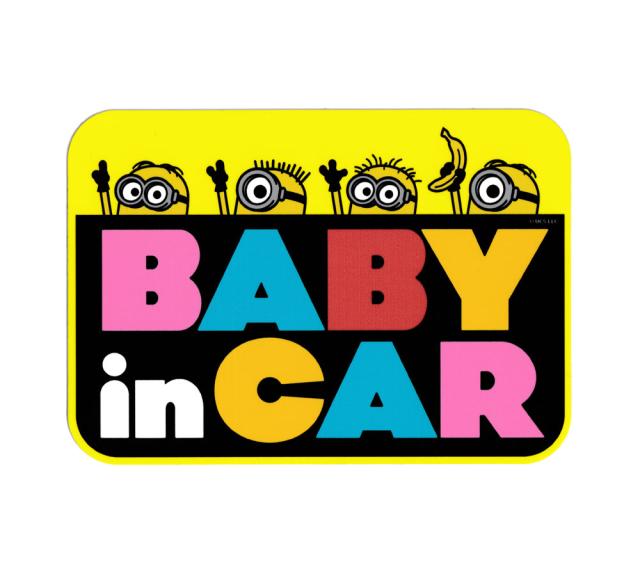 ミニオンズ ステッカー アメリカン キャラクター アメリカ 車 赤ちゃん 乗ってます Minions BABY IN CAR