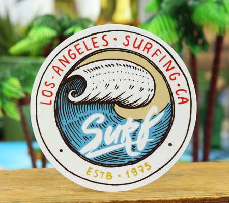 ステッカー サーフィン アメリカン 車 アウトドア スーツケース おしゃれ かっこいい レトロ ビンテージ バイク 海 Surfs Up Decal 波 Loの通販はau Pay マーケット アメリカン雑貨ジャンクヤード