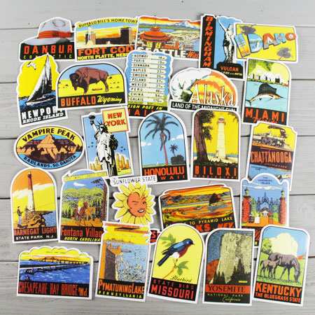 ステッカー スーツケース アメリカン 旅行カバン トラベルステッカー レトロ OLD STATES STICKERS ５０枚セット＿SC-DC03S08-DLTの通販はau  PAY マーケット - アメリカン雑貨ジャンクヤード | au PAY マーケット－通販サイト