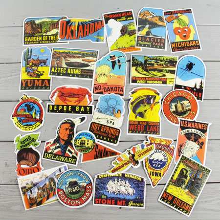 ステッカー スーツケース アメリカン 旅行カバン トラベルステッカー レトロ OLD STATES STICKERS ５０枚セット＿SC-DC03S08-DLTの通販はau  PAY マーケット - アメリカン雑貨ジャンクヤード | au PAY マーケット－通販サイト