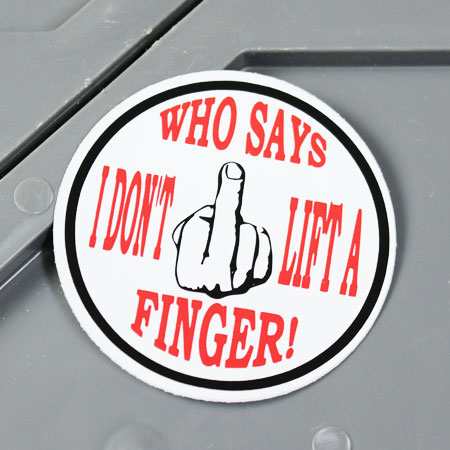 ステッカー 車 アメリカン バイク ヘルメット Fuck You ファックユー Who Says I Don T Lift A Finger Sc 399 Genの通販はau Pay マーケット アメリカン雑貨ジャンクヤード