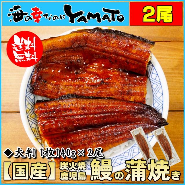 鰻の蒲焼き 炭火焼の大判 140gサイズx 2尾 鹿児島産 安全 安心の無投薬育成 国産 うなぎ ウナギ 土用丑の日 お歳暮 お年賀 ギフトの通販はau Pay マーケット 海の幸なのにyamato