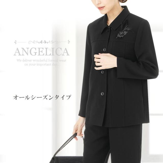 日本製 大人の女性のための ブラックフォーマル ジャケット 単品 ミセス ブラックフォーマル シニア ブラックフォーマル ミセス 喪服 シニア 喪服 50代 60代 70代 ジャケット 夏 単品 ブラックフォーマル ブラウス ミセス 冠婚葬祭 ブラックフォーマル ブラウス シニア_2