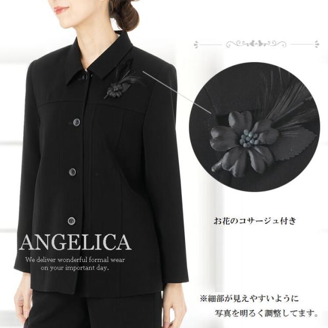 日本製 大人の女性のための ブラックフォーマル ジャケット 単品 ミセス ブラックフォーマル シニア ブラックフォーマル ミセス 喪服 シニア 喪服 50代 60代 70代 ジャケット 夏 単品 ブラックフォーマル ブラウス ミセス 冠婚葬祭 ブラックフォーマル ブラウス シニア_5