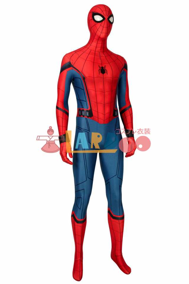 スパイダーマン:ファー・フロム・ホーム ピーター・パーカー Spider-Man Peter Parker ウェブシューター付きコスプレ衣装  [4436A]