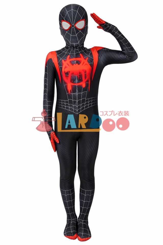 スパイダーマン: スパイダーバース マイルス・モラレス Spider-Man: Into the Spider-Verse Miles Morales  子供用 コスプレ衣装[J19007AB