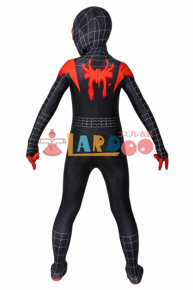 スパイダーマン: スパイダーバース マイルス・モラレス Spider-Man: Into the Spider-Verse Miles Morales  子供用 コスプレ衣装[J19007AB