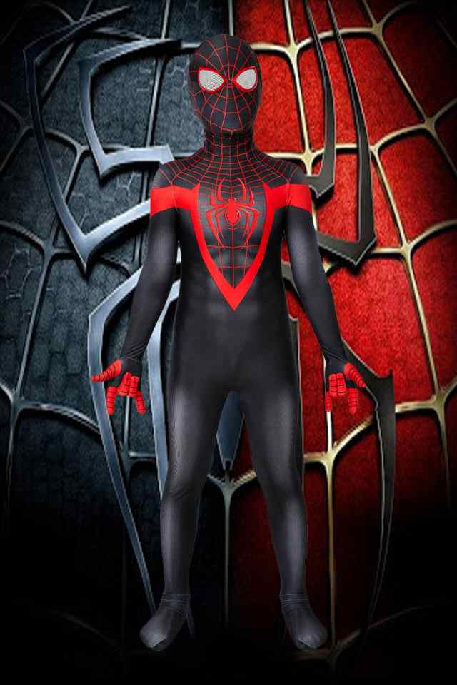 アルティメット・スパイダーマン マイルス・モラレス Ultimate Spider-Man Miles Morales  コスプレ衣装[J19013CB-KID]｜au PAY マーケット