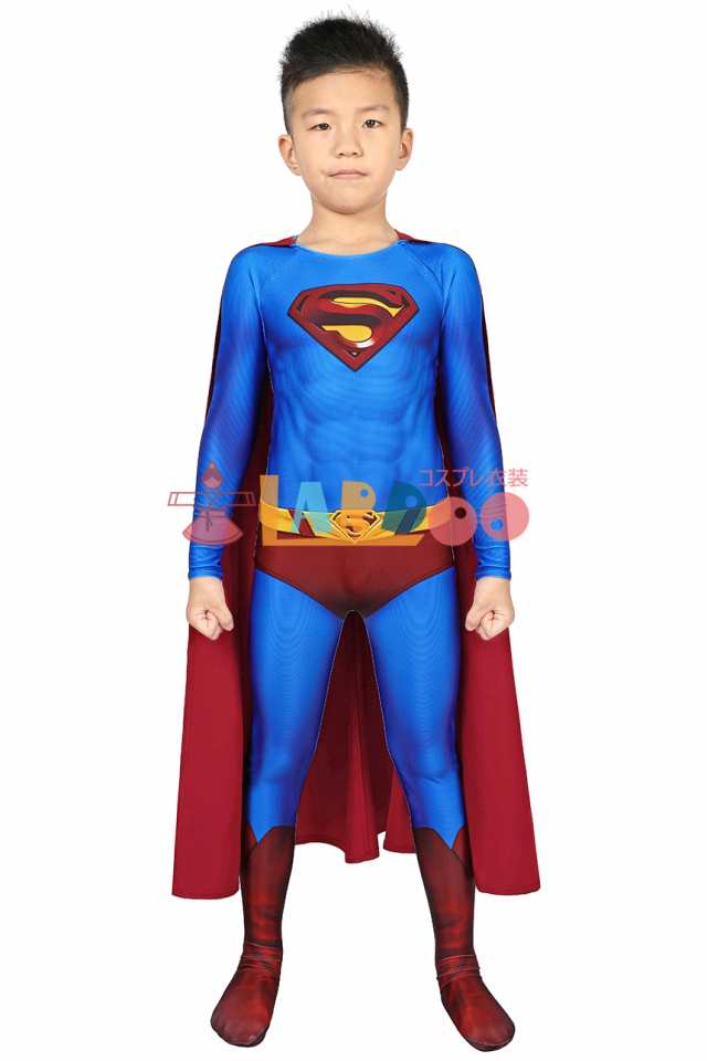 スーパーマン リターンズ クラーク・ケント/スーパーマン Superman Returns Superman Clark Kent 子供用  コスプレ衣装[J19042EA-KID]