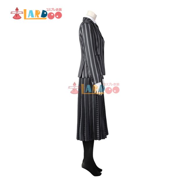 ウェンズデー The Addams Family ネバーモア・アカデミー ユニフォーム コスプレ コスチューム[5058]_2